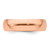 14k Rose Gold 6mm Half-Round Wedding Band Size 7.5