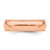 14k Rose Gold 6mm Lightweight Milgrain Half Round Wedding Band Size 7.5
