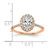 14k Rose Gold 7/8 carat Lab Grown Diamond VS/SI+ G+ Oval Complete Halo Engagement Ring