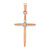 14k Rose Gold Diamond Cross Pendant