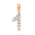 14k Rose Gold Diamond Number 1 Pendant