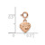 14K Rose Gold Diamond-cut Heart W/Spring Ring Charm Pendant