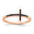 14k Rose Gold Enameled Sideways Cross Ring