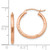 14k Rose Gold Lightweight Satin Diamond Cut Hoop Earrings - TF-AC5ABF46-9011