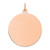 14k Rose Gold Plain .009 Gauge Circular Engravable Disc Charm - XR-104D1D33-3937