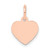 14k Rose Gold Plain .011 Gauge Engraveable Heart Disc Charm - XR-C62D1CBA-4484
