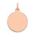 14k Rose Gold Plain .013 Gauge Circular Engravable Disc Charm - XR-7098A00E-1991