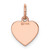 14k Rose Gold Plain .013 Gauge Engraveable Heart Disc Charm - XR-114C7902-5025