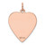 14k Rose Gold Plain .018 Gauge Engraveable Heart Disc Charm - XR-4B846240-6212