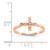 14k Rose Gold Polished & D/C Cross Ring