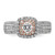 10k Two-Tone Rose and White Gold 7/8 carat Lab Grown Diamond VS/SI+ G+ Round Complete Fancy Halo Engagement Ring