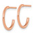 14k Rose Gold Polished 1.5 x 14mm Solid C-Hoop Post Earrings
