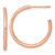 14k Rose Gold Polished 2.0 x 25mm Tube C-Hoop Post Earrings