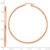 14k Rose Gold Polished 2x55mm Lightweight Tube Hoop Earrings