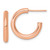 14k Rose Gold Polished 3.0 x 20mm Tube C-Hoop Post Earrings