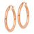 14k Rose Gold Polished 3mm Lightweight Tube Hoop Earrings - T1-E02B98EE-4270