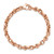 14K Rose Gold Polished 4mm Fancy Faceted Link 7.5 inch Bracelet