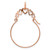 14k Rose Gold Polished 5-Heart Charm Holder