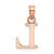 14K Rose Gold Polished Block Letter L Initial Pendant