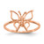 14k Rose Gold Polished Butterfly Ring
