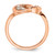 14k Rose Gold Polished Diamond Double Circle Ring