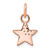 14K Rose Gold Polished Diamond Star Charm