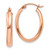 14k Rose Gold Polished Half-Round Oval Hoop Earrings - TF-4AADC383-9033