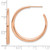 14K Rose Gold Polished Hoop Post Earrings