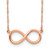 14K Rose Gold Polished Infinity Symbol 16.5 inch Necklace