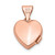 14k Rose Gold Polished Plain 10mm Heart Locket