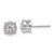 10k White Gold 1 carat Lab Grown Diamond VS/SI+ G+ Complete Round Fashion Halo Post Earrings
