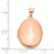 14k Rose Gold Polished Plain 21mm Oval Locket