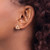 14k Rose Gold Polished Triangle Diamond Post Earrings