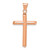 14k Rose Gold Polished Tube Cross Pendant