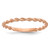 14k Rose Gold Polished Twisted Rope Ring