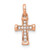 14K Rose Gold Small 1/20ct. Diamond Latin Cross Pendant