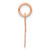 14k Rose Gold Small Script Letter F Initial Charm