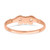 14K Rose Gold Textured Mini Heart Baby Ring