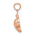 14K Rose Gold Textured Mini Sea Turtle Charm