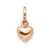 14K Rose Polished 3-D Puffed Heart Charm - K7-9CD583CE-4357