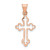 14K Rose Polished Cross Pendant - D4-761F544B-5855