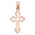 14K Rose Polished Cross Pendant - D4-761F544B-5855