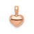 14K Rose Polished Domed Heart Charm