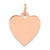 14K Rose Polished Heart Shaped Disc Pendant - XA-75AF4331-3865