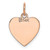 14K Rose Polished Heart Shaped Disc Pendant - XA-75AF4331-3865