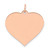 14K Rose Polished Heart Shaped Disc Pendant - XA-B05B685C-2252