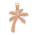 14K Rose Polished Palm Tree Pendant