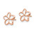 14K Rose Polished Plumeria Cutout Post Earrings