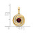 14k Round Garnet and Diamond Pendant