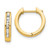 14k Round/Baguette Diamond Hinged Hoop Earrings